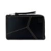 圖片 Loewe Puzzle 滑面牛皮拉鍊零錢卡包(黑)