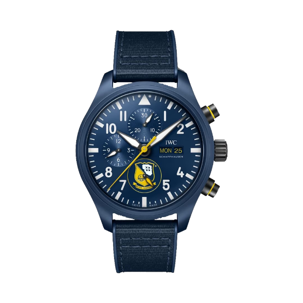 圖片 【IWC】萬國 藍天使 藍色陶瓷 PILOT´S WATCHES系列 飛行員計時腕錶 IW389109 停產款 藍面 44.5mm