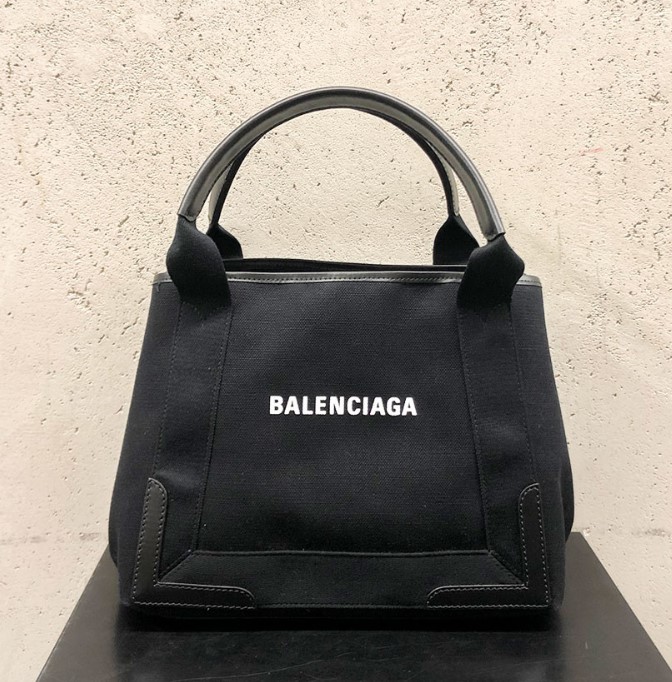 現貨在台】BALENCIAGA NAVY CABAS S小款黑色帆布托特包手提包339933