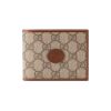 圖片 GUCCI 雙G男夾 Supreme帆布短夾 可拆式卡片夾 米色  72317192TCG 8563
