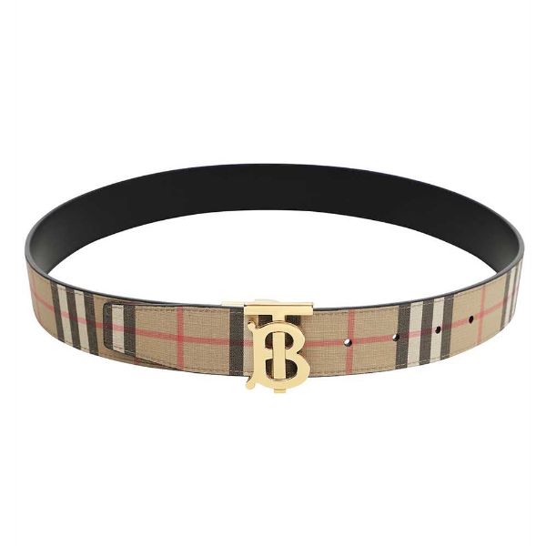 圖片 BURBERRY 經典復古格紋TB扣 85cm皮帶   8054885