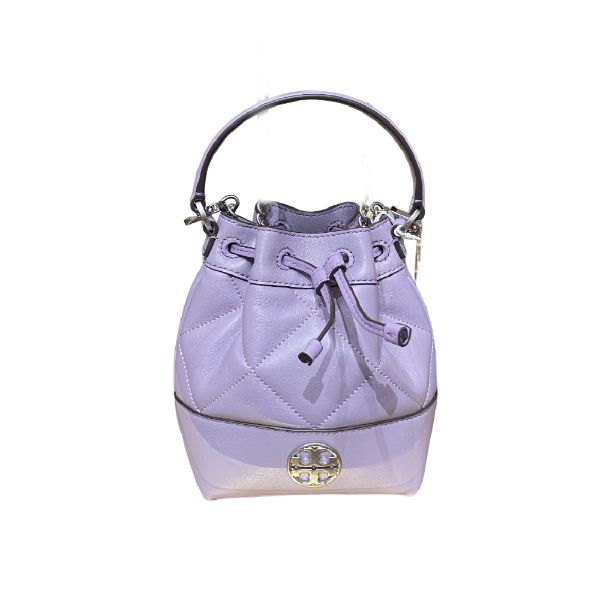 圖片 TORY BURCH 女款 WILLA SOFT QUILT MINI 皮革水桶包 淺紫色  139289519