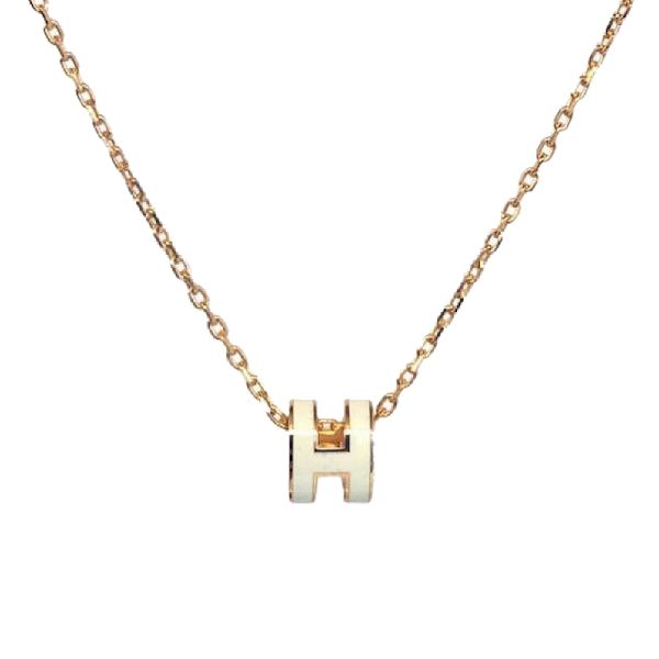 圖片 愛馬仕 HERMES Mini Pop H 項鍊 白色 Mini Pop H WHITE