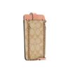 圖片 COACH 雙C大LOGO 手機包 淺卡其+粉色 195031484797