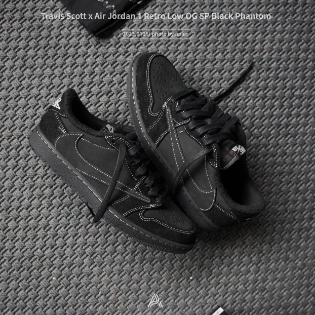 APAIR】預購Travis Scott x Air Jordan 1 Retro Low OG SP Black