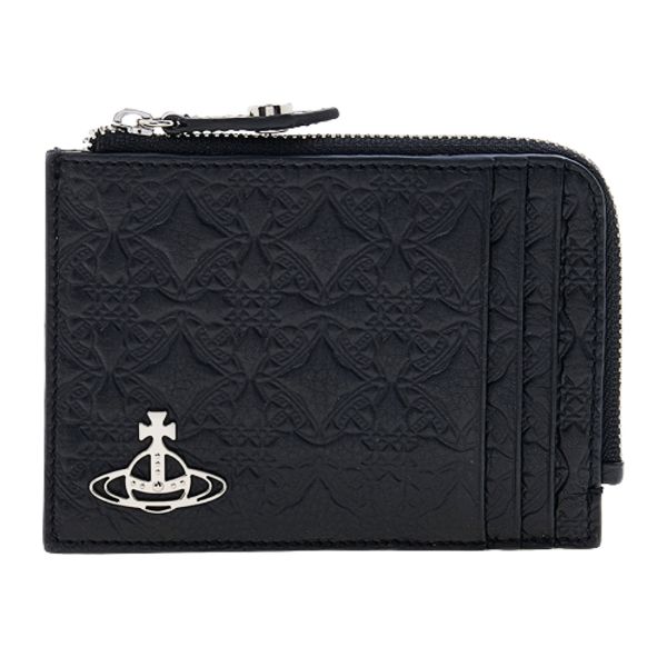 圖片 Vivienne Westwood  EMBOSSED 卡包/卡夾 含零錢袋(黑色) 51120009-L001Y1SIZN401