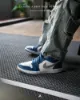 Nike Air Jordan 1 Low "True Blue" 藍灰色 男款 553558-412