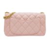 圖片 香奈兒 CHANEL 晶片新款 經典雙C LOGO菱格紋小羊皮山茶花調節釦斜背包 (粉色)AS4041B10716NN267