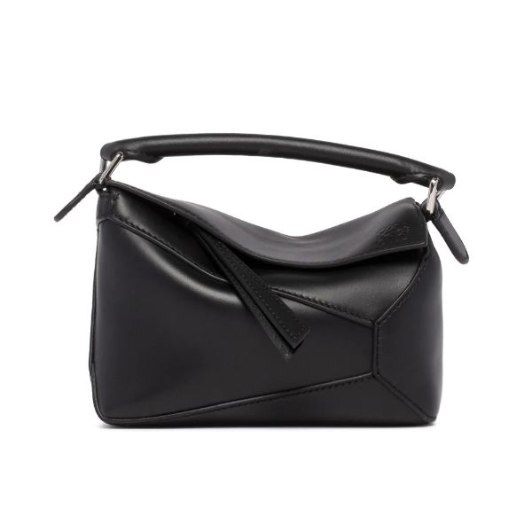 圖片 LOEWE 羅威 Mini Puzzle Edge 迷你 拼圖包 幾何 拼接包 斜背包 肩背包 黑色
