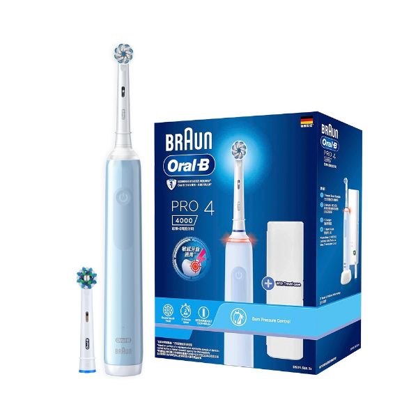 圖片 德國百靈 Oral-B 3D電動牙刷PRO4-貝加爾湖藍《WUZ屋子》Z-152-OB0104006A