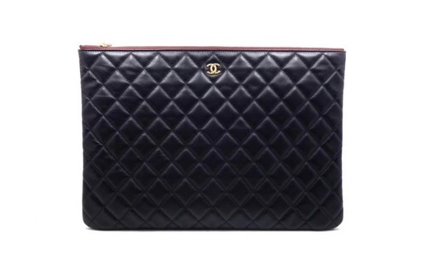 圖片 二手精品 香奈兒手拿包 Chanel 羊皮菱格紋 A82552 #41553