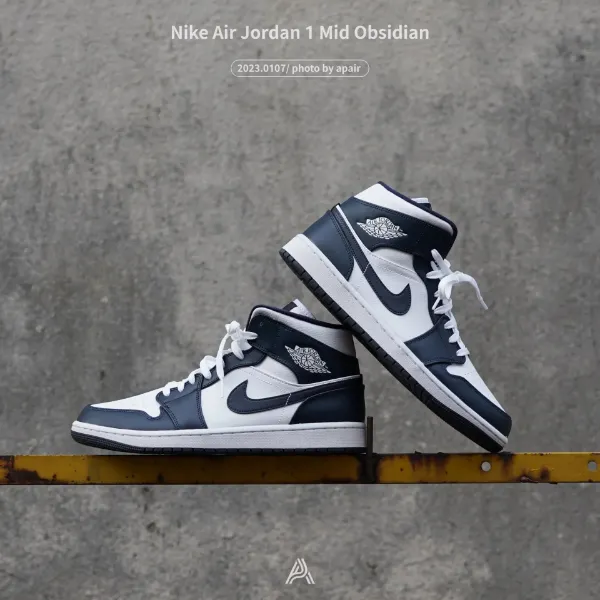 Nike Air Jordan 1 Mid Obsidian 554724-174