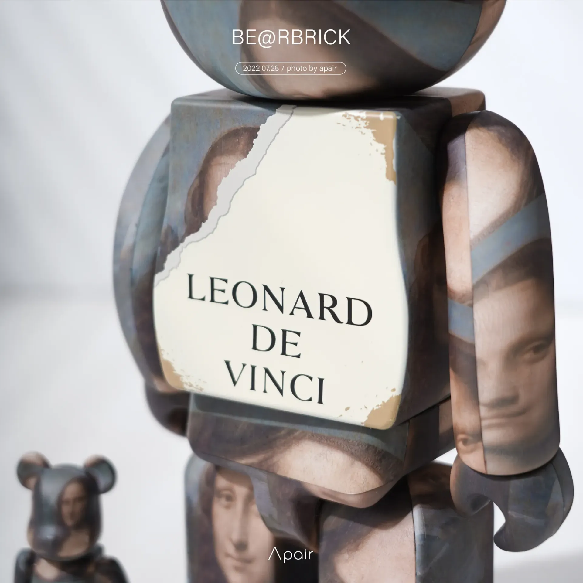 APAIR】現貨Be@rbrick LEONARD DE VINCI MonaLisa 羅浮宮李奧納多達芬