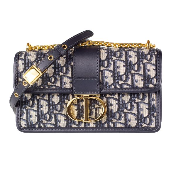 圖片 Dior迪奧 30 MONTAIGNE 鏈帶手袋/斜背包 藍色 斜緹花   M9334UTZQ_M928