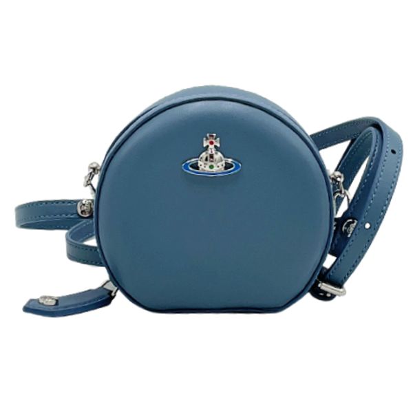 圖片 Vivienne Westwood EMMA 迷你圓形斜背包 藍色  4303010142105 K401