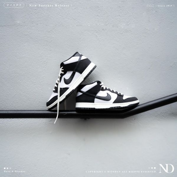 圖片 NICEDAY 代購 Nike Dunk Mid 熊貓 白黑 黑白 中筒 男女 DV0830-102