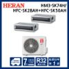 圖片 HM3-SK74H/HFC-SK28AH+HFC-SK50AH禾聯變頻SK系列一對二吊隱式冷暖型冷氣