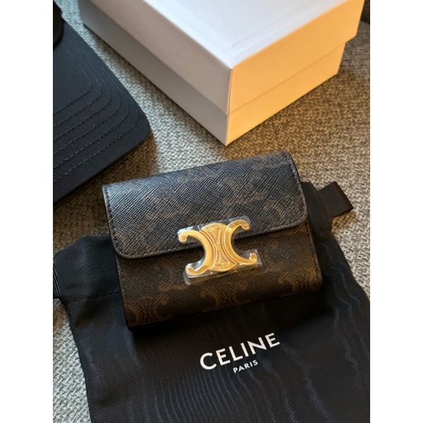 圖片 Celine 經典老花配色女生新款 短夾