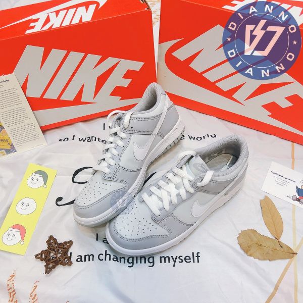 圖片 帝安諾-實體店面 NIKE DUNK LOW GREY WHITE GS DH9765-001 灰白 水泥灰 煙灰