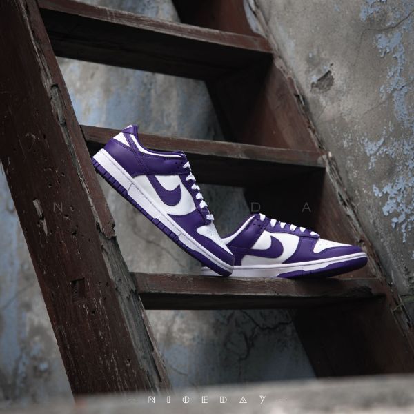 圖片 NiceDay 現貨 Nike Dunk Low Court Purple 紫 白 男款  DD1391-104