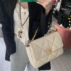 圖片 Chanel 淺米色編織19bag