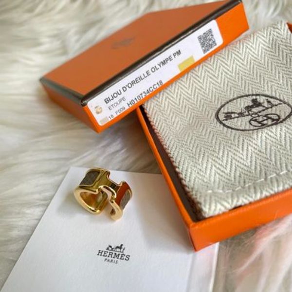 圖片 Hermes 大象灰耳骨夾