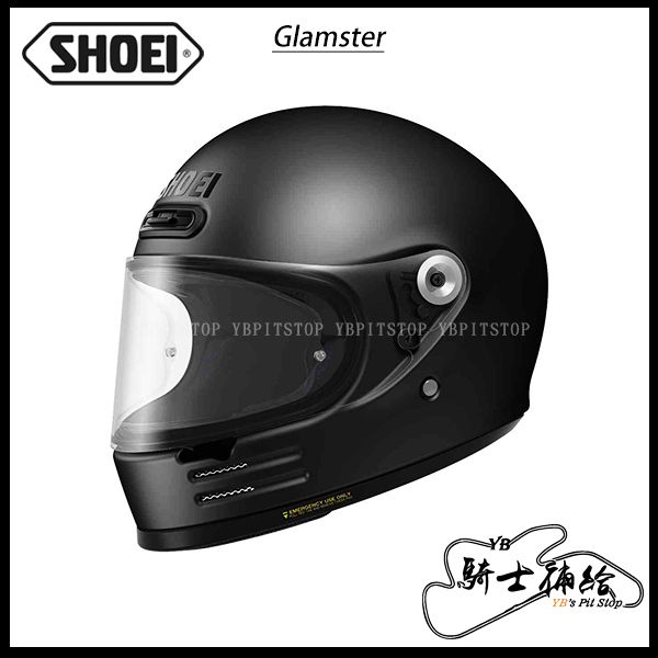 圖片 SHOEI Glamster 素色 消光黑 全罩 復古 樂高帽 代理公司貨