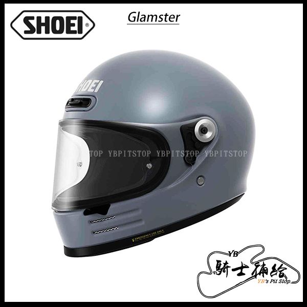 圖片 SHOEI Glamster 素色 水泥灰 全罩 復古 樂高帽 代理公司貨