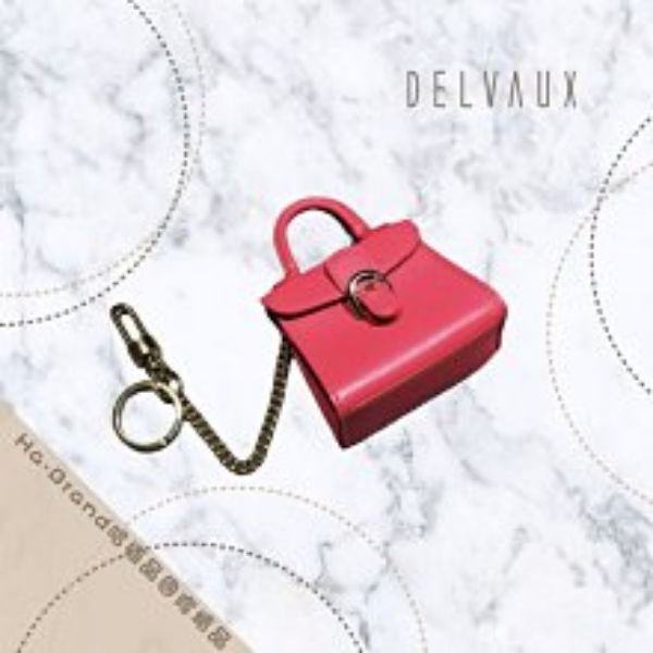 圖片 【哈極品】極新美品《Delvaux 德爾沃 比利時皇室御用 桃紅色 掛件 迷你鑰匙小包》