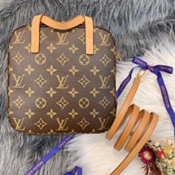 【哈極品】美品《Louis Vuitton LV 老花字紋 豆腐二用包/斜背包/肩背包/手提包》