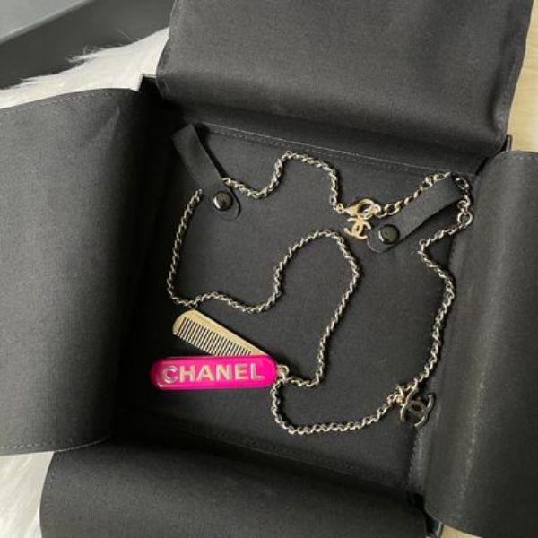 圖片 Chanel 22k桃色梳子項鍊