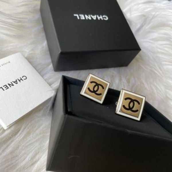 圖片 Chanel 21b方塊鏡面耳夾