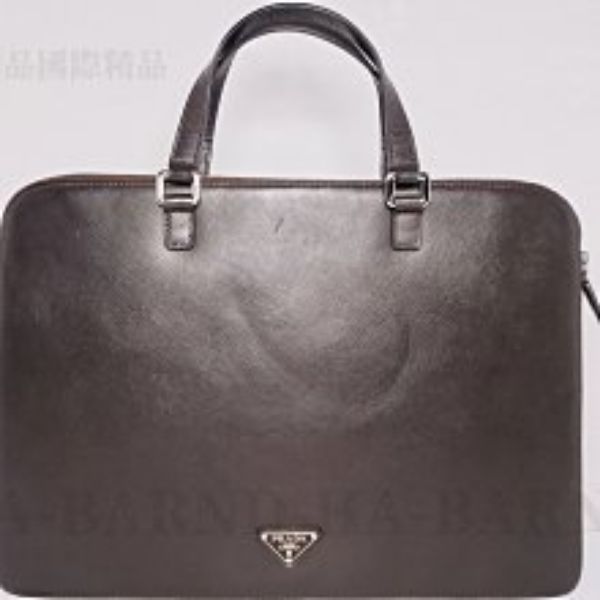 圖片 【哈極品】二手品《PRADA 咖啡色 全皮多功能 公事包/手提包》