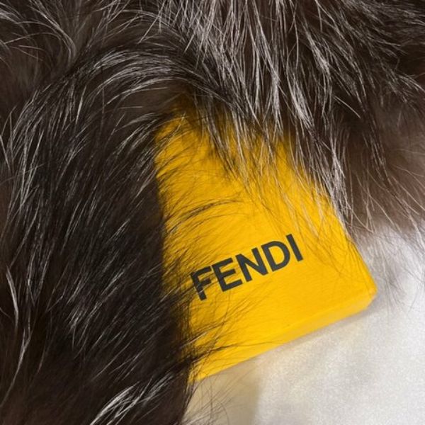 圖片 【哈極品】美品《FENDI 芬迪 棕色 人工皮草圍脖/圍巾》