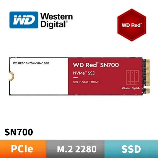圖片 WD 威騰 紅標 SN700 SSD PCIe NVMe NAS 固態硬碟