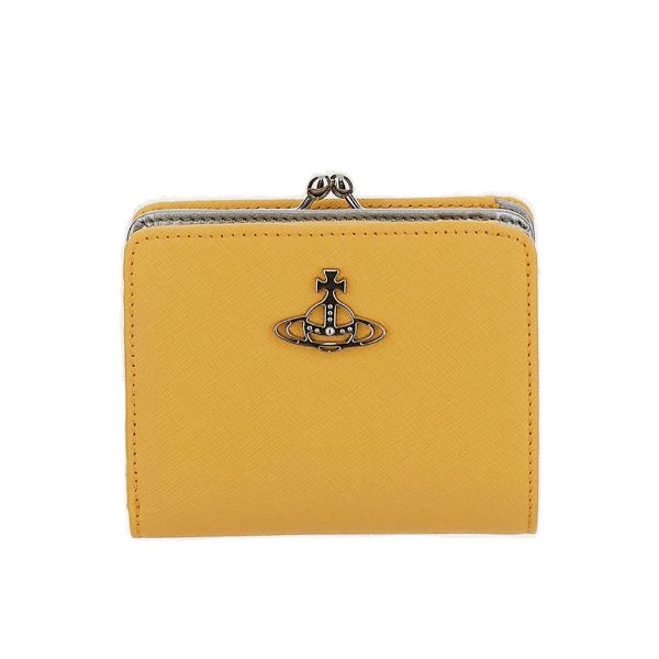 圖片 Vivienne Westwood 女款 品牌LOGO 按扣短夾 含零錢袋 黃色 51010020L001NE 401