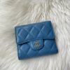 圖片 Chanel 藍金荔枝mini短夾