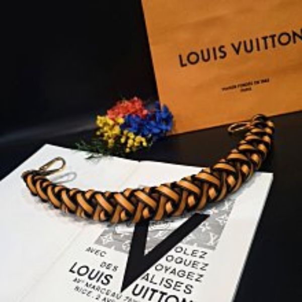 圖片 【哈極品】美品 《Louis Vuitton LV 駝色 編織 短肩背帶/肩帶/背帶/配件》