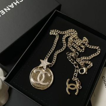 圖片 Chanel 23b 星星水鑽金幣長短鏈