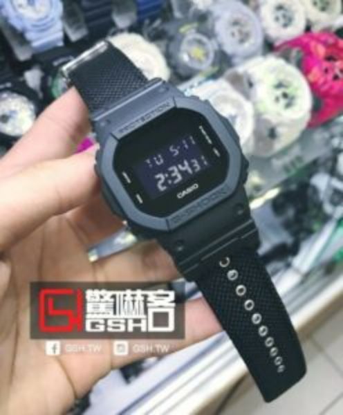 圖片 G-SHOCK DW-5600BBN-1 時尚潮流方形運動錶 - 尼龍錶帶 - 黑