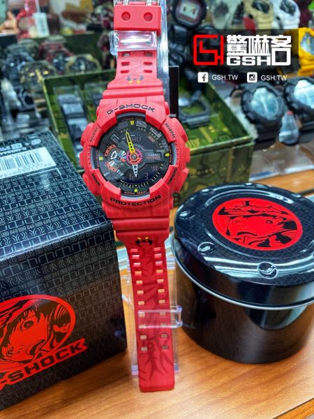 圖片 G-SHOCK 忠信烈骨 黃忠 三國五虎將系列 GA-110SGH-4A 紅色