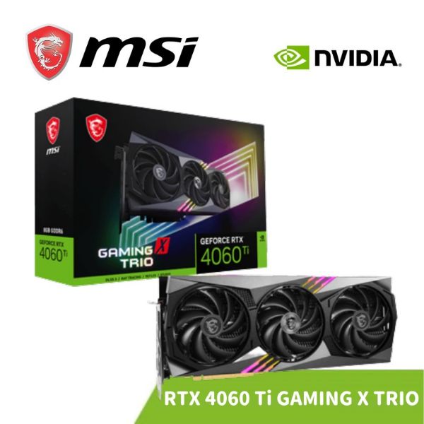 圖片 MSI 微星 GeForce RTX 4060 Ti GAMING X TRIO 8G 顯示卡