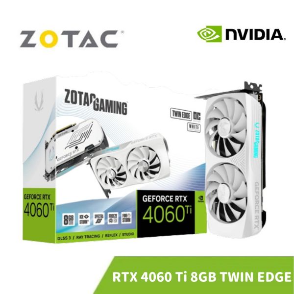 圖片 ZOTAC 索泰 GAMING GeForce RTX 4060 Ti 8GB Twin Edge OC White 顯示卡