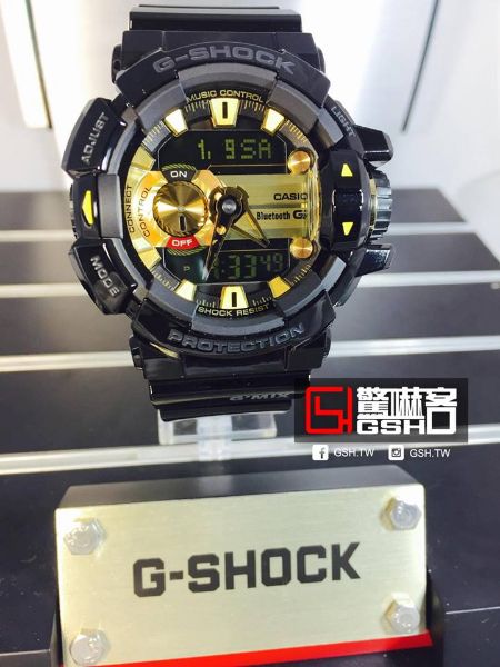 圖片 G-SHOCK MIX玩酷音樂控制藍芽錶 黑X金 GBA-400-1A9