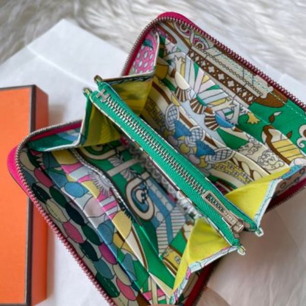 圖片 Hermes 90覆盆子絲巾短夾