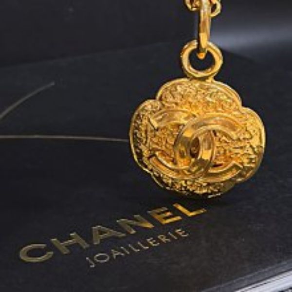 圖片 【哈極品】二手品《CHANEL 香奈兒 中古款VINTAGE 金色 大圓雙C長項鍊》