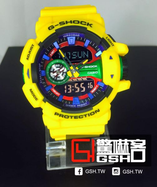 圖片 G-SHOCK 指針數位雙顯錶 - 黃 GA-400-9A