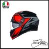 圖片 AGV K3 COMPOUND BLACK RED 黑紅 亮面 安全帽 全新款 內墨片 亞洲版 實體門市