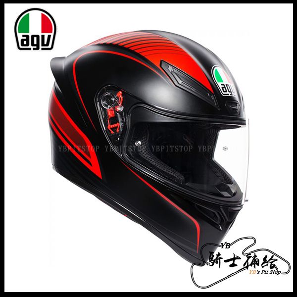 圖片 AGV K-1S WARMUP 黑紅 安全帽 入門 亞洲版 K1S 義大利 新款 實體門市