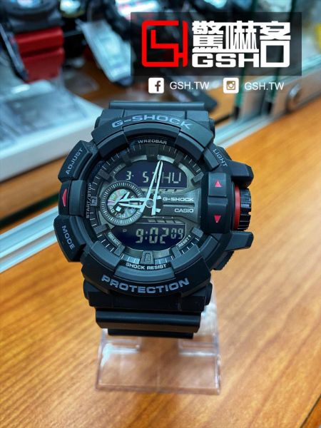 圖片 G-SHOCK 街頭時尚新層次雙顯運動錶 黑 GA-400-1B